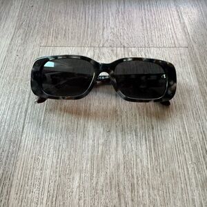 quay australia karma black tortoise sleek rectangle y2k retro sunglasses eyewear